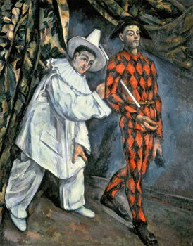 Reprodução do quadro Pierrot and Harlequin (Mardi Gras), 1888