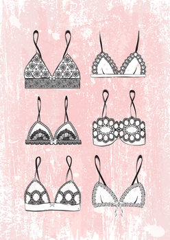 Illustration Pink Lingerie