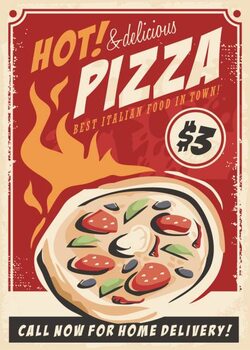 Taidejuliste Pizza promotional poster