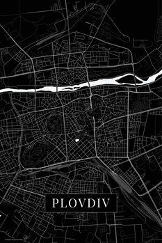 Map Plovdiv black