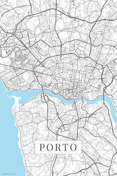 Mapa Porto white