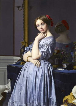 Reprodução do quadro Portrait de Louise de Broglie
