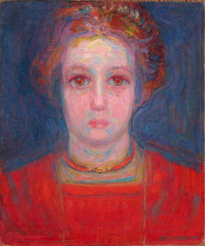 Reprodução do quadro Portrait of a Girl in Red, c.1908-09