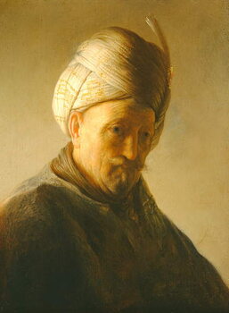 Fine Art Print Portrait of a man in a turban