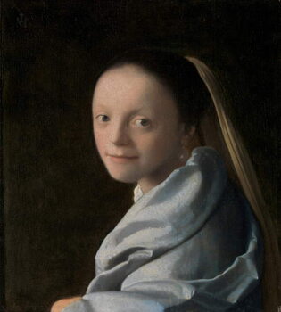 Reprodução do quadro Portrait of a Young Woman, c.1663-65