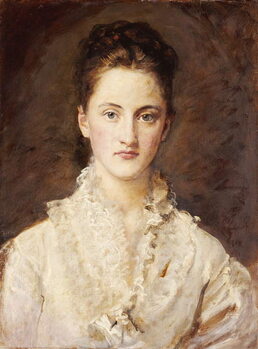 Reprodução do quadro Portrait of the Artist's Daughter, Mary, half length, 1875-76