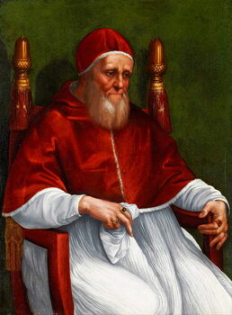 Reprodução do quadro Portrait of the Pope Jules II, 1511-1512
