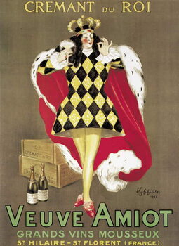 Fine Art Print Poster advertising 'Veuve Amiot' sparkling wine