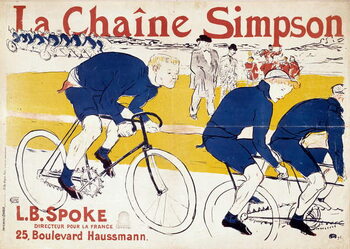 Reprodução do quadro Poster for the Simpson bicycle chains