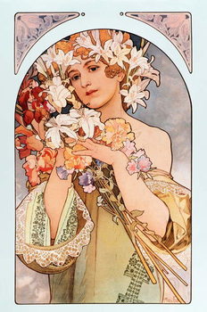 Poster for White Star Champagne by Moet et Chandon. Poster,1889. Painting  by Alphonse Mucha -1860-1939- - Fine Art America