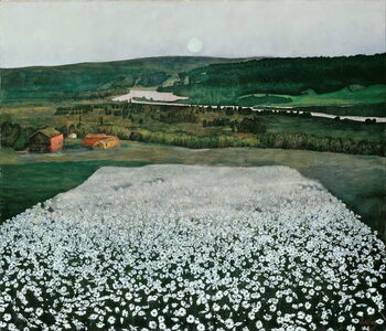 Reprodução do quadro Prairie de fleurs dans le Nord