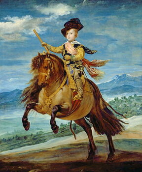Reprodução do quadro Prince Balthasar Carlos on Horseback, c.1635-36