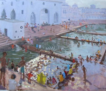 Reprodução do quadro Pushkar ghats, Rajasthan