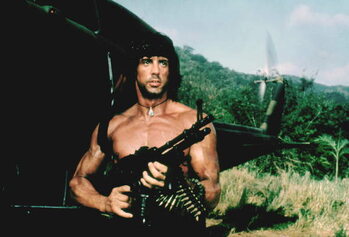 Reprodução do quadro Rambo - Sylvester Stallone