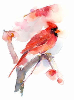 Reprodução do quadro Red cardinal, 2016,