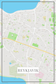 Map Reykjavik color