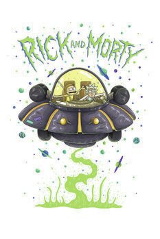 Impressão de arte Rick & Morty - Nave espacial