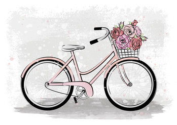 Illustration Romantic Bike