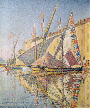 Fine Art Print Sailing Boats in St. Tropez Harbour, 1893