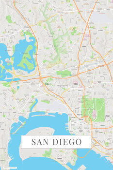 Kartta San Diego color