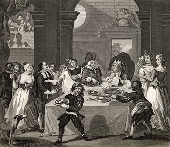 Reprodução do quadro Sancho at the Feast Starved by his Physician,