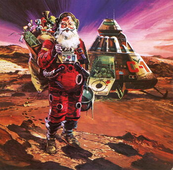 Reprodução do quadro Santa Claus on Mars, as depicted in 1976