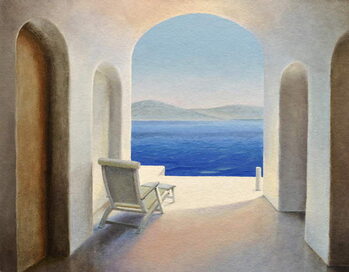 Reprodução do quadro Santorini 9