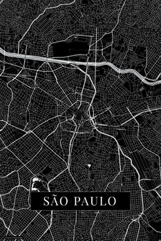 Map Sao Paulo black