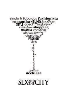 Taidejuliste Sex and The City - Typographic