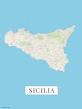 Kartta Sicilia color