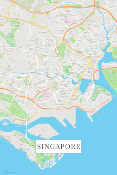 Mapa Singapore color