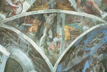 Fine Art Print Sistine Chapel Ceiling: Haman (spandrel)