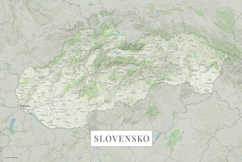 Map Slovensko color