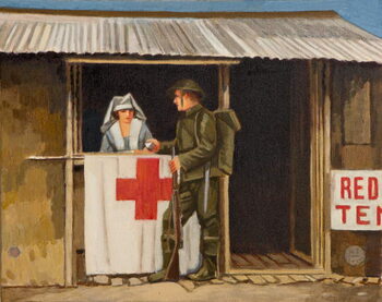 Taidejuliste Soldier and Nurse