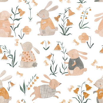 Illustration Spring Bunnies