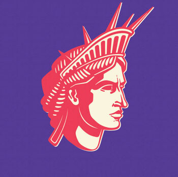 Impressão de arte Statue of Liberty. USA Symbol