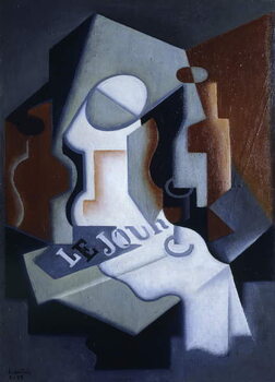 Fine Art Print Still life with bottle and fruit, 1919