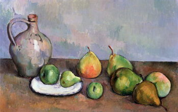 Reprodução do quadro Still Life with Pitcher and Fruit, 1885-87