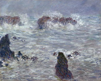 Reprodução do quadro Storm, off the Coast of Belle-Ile, 1886