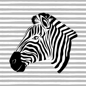Illustration Striped zebra