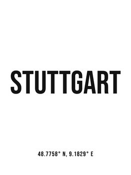 Ilustração Stuttgart simple coordinates