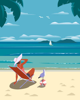 Illustration Summer seaside holidays relax