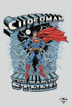 Art Poster Superman - The man of steel