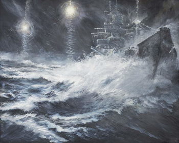 Reprodução do quadro Surprised By Starshell Scharnhorst at North Cape, 2008,