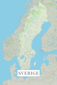 Map Sweden color