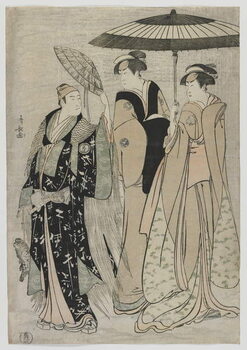 Reprodução do quadro The Actors Sujuro III as Minamoto no Yoritomo, Nakamura Riko as Kiyotaki