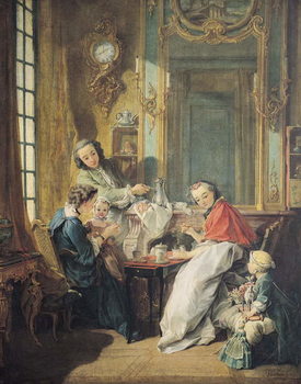 Reprodução do quadro The Afternoon Meal, 1739