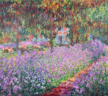 Reprodução do quadro The Artist's Garden at Giverny, 1900