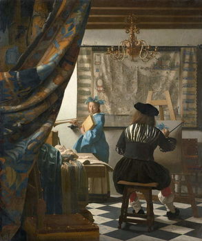 Reprodução do quadro The Artist's Studio, c.1665-66