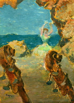 Reprodução do quadro The Ballet Dancer, 1891 (oil on mahogany panel)
